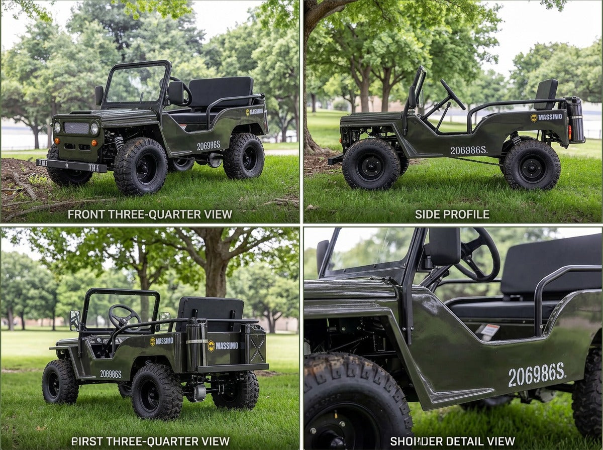 Venom 125cc Mini Jeep | Willys Edition | 3-Speed | Off Road